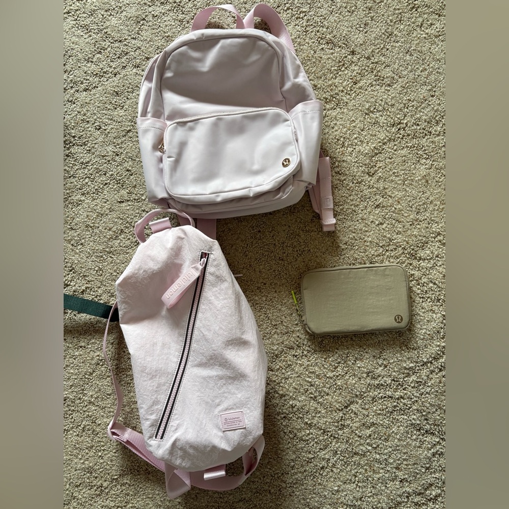 lululemon athletica Women's Light Pink Backpack Trio